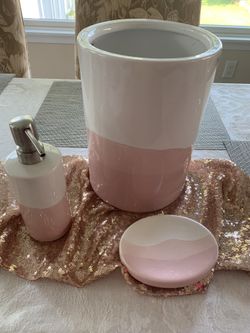 Envogue Bathroom 5 Piece Set - Pink