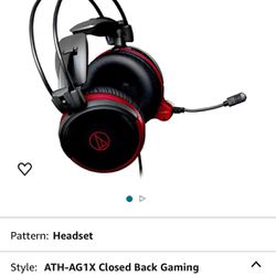 Audio-Technica ATH-AG1X Closed Back High-Fidelity Gaming Headset Compatible with PS4, Laptops Pc Xbox
