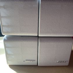 White Bose Lifestyle Acoustimass Double Cube Speakers - Pair