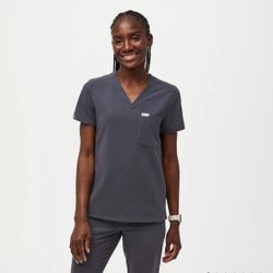 Figs Charcoal Grey Scrubs Set