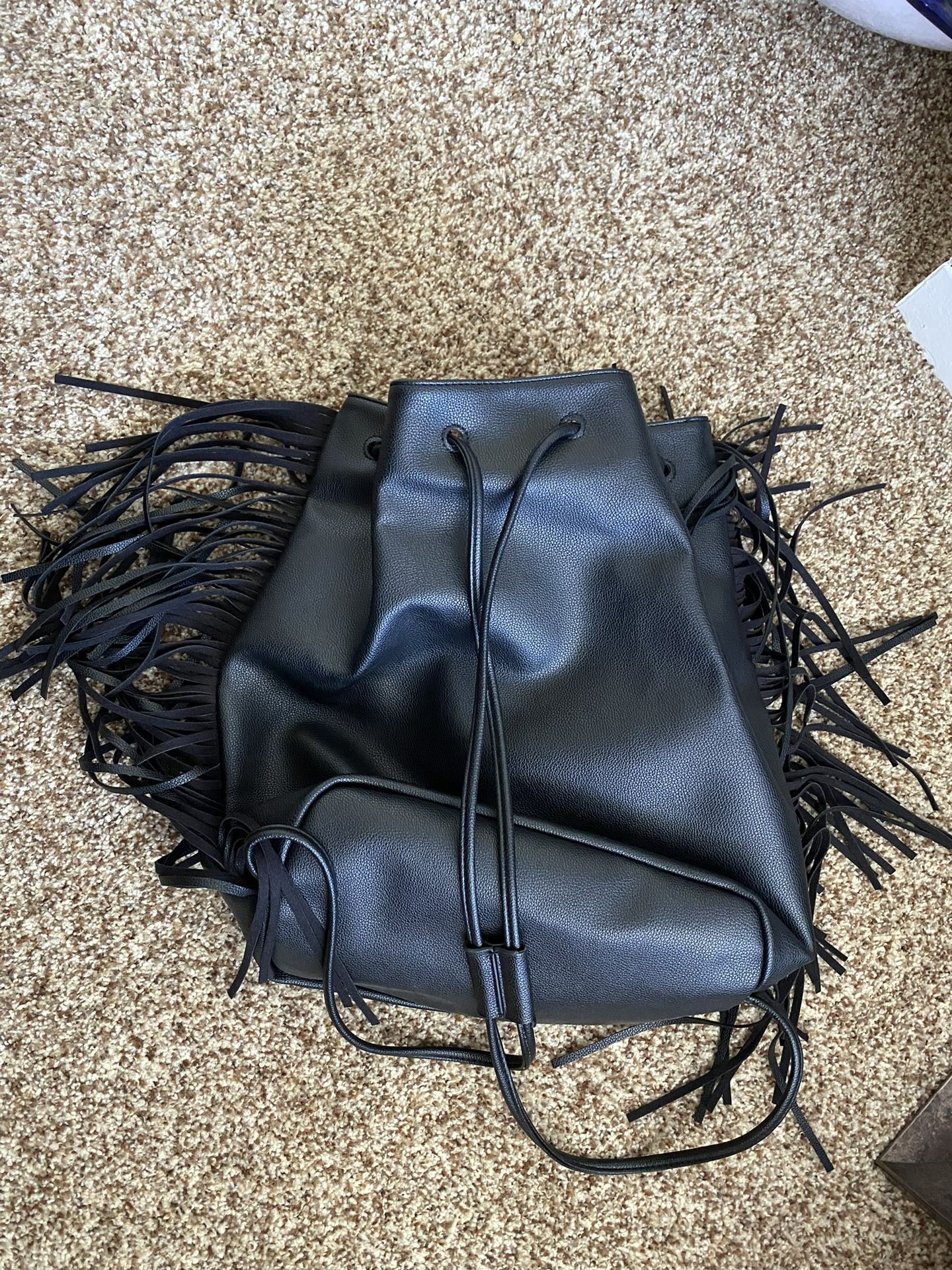 Leather Fringe Bag