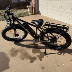 Amyet E26” E-bike For Adults 26”.04 Fat Tire E-mountain Bike Black