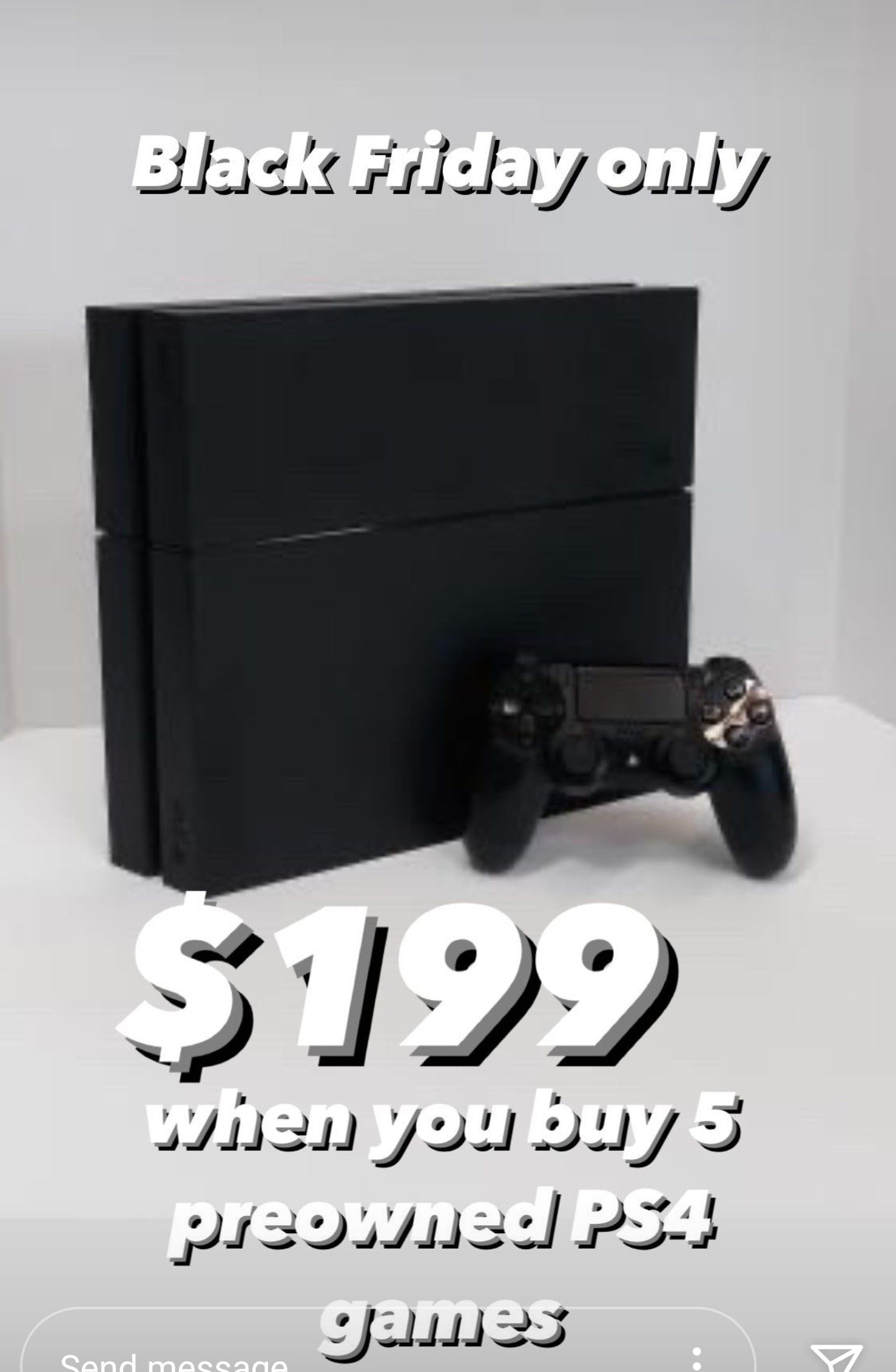 PS4 for $199 when you buy FIVE (5) pre-owned games