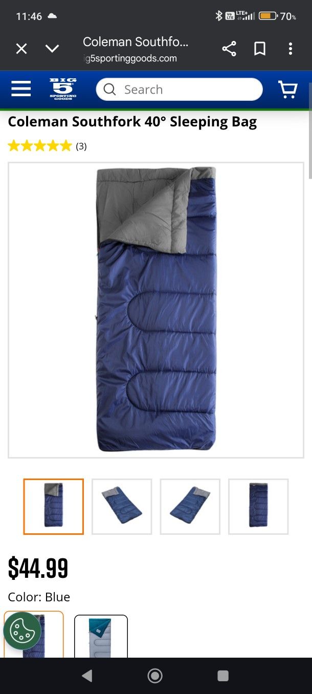 Coleman Southfork 40° Sleeping Bag + Cover