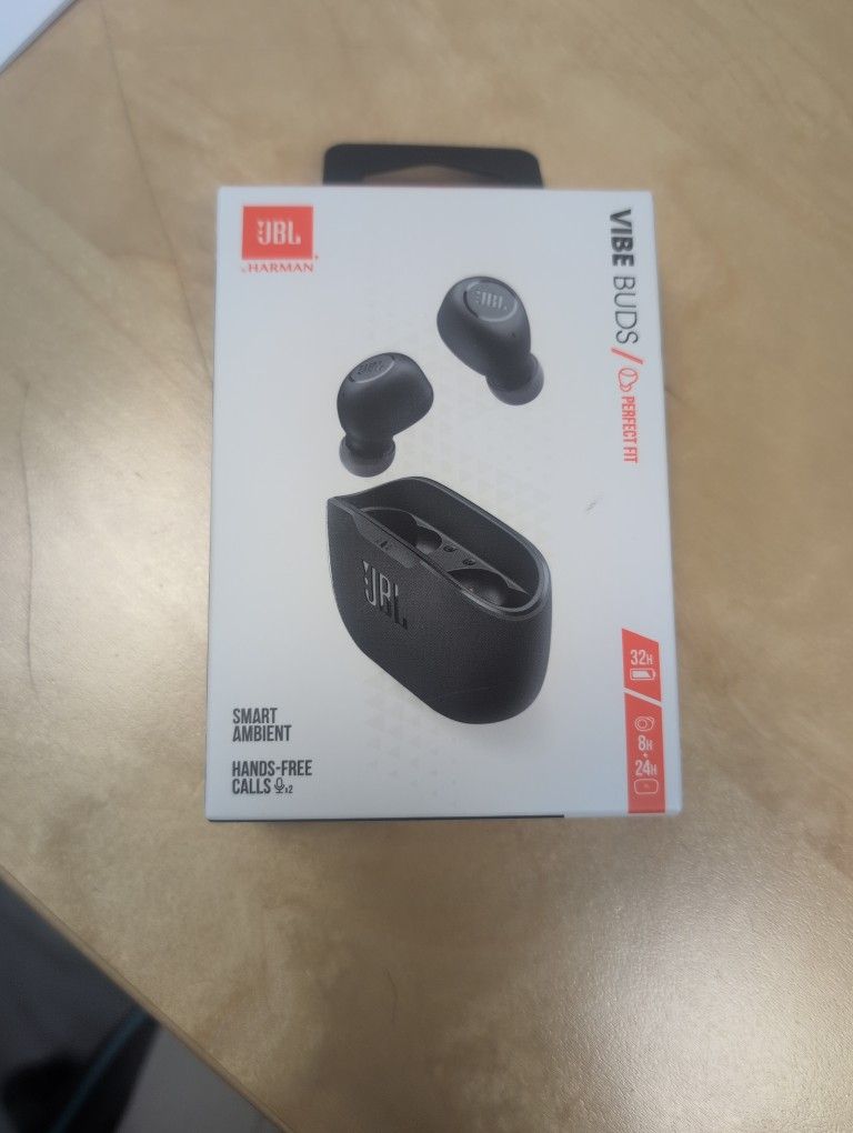 JBL Vibe Buds - True Wireless Earbuds, Smart Ambient, VoiceAware, Up to 32 total hours of battery life with speed charging, Water and dust resistant,
