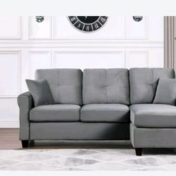 Grey Sectional 👍FREE FINANCING AVAILABLE 👉 0️⃣ DOWN PAYMENT ❗NO CREDIT CHECK❗ 