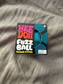 Nee Doh Fuzz Ball Flower Power Blue Rare Brand New Sealed