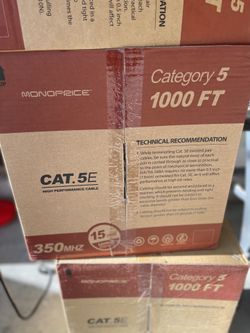 Monoprice cat. 5e Ethernet Cable 1000 Feet