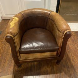 Antique Leather Arm Chair