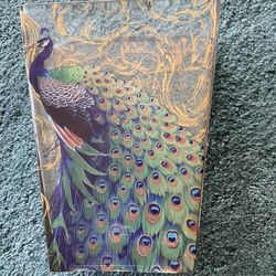 Beautiful Peacock Decor Flower Vase Or Accent Piece