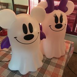 Mickey and Minnie blow mold
