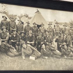 Rare circa 1916 Poncho Villa Era US troops Mexico border war photo photograph HUGE 