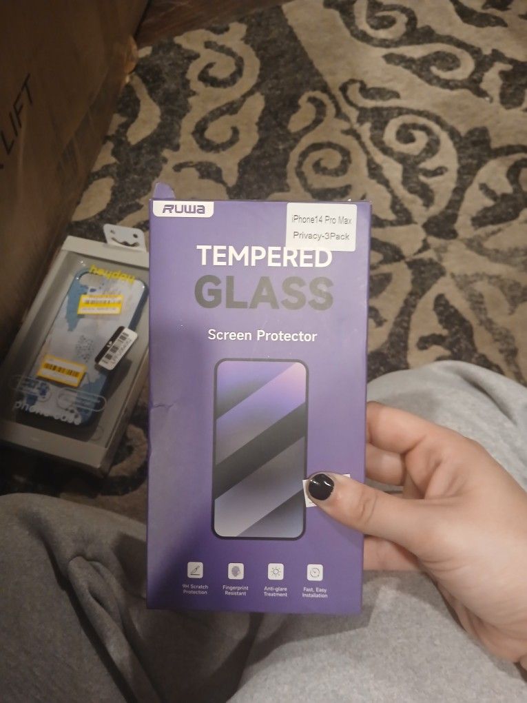 Tempered Glass Privacy 3 Pack Screen Protector For Iphone 14 Pro Max