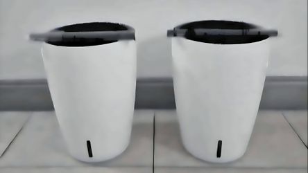 *** REDUCED *** PAIR of 16" (Tall) Black/White Self Watering Planters (2 for $35) @ Lasting Creations