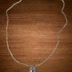 VINTAGE CROSS PENDANT ENAMEL “TERRA SANCTA GUILD” COLORFUL DESIGN AND LONG CHAIN