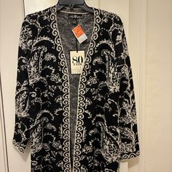 Black & White Patterned Cardigan