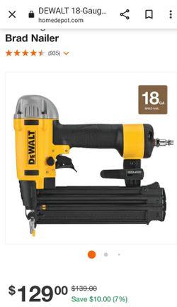 Dewalt 18 Gauge Pneumatic Corded Brad Nailer for Sale in Snohomish WA OfferUp