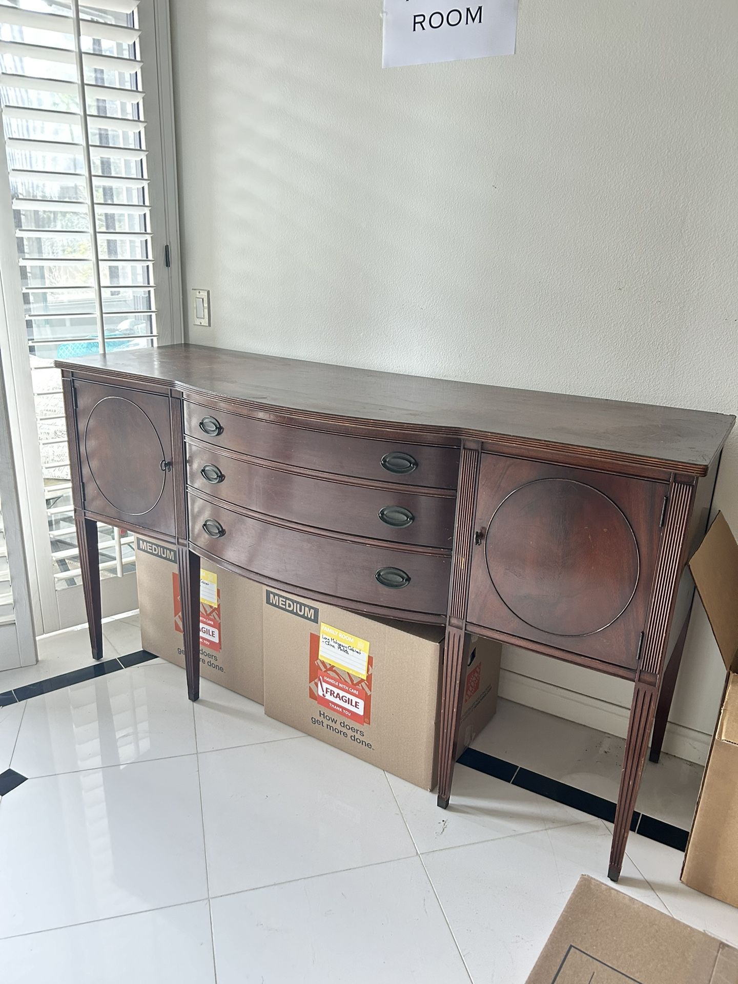Antique Mahogany Cabinet- Good Condition 