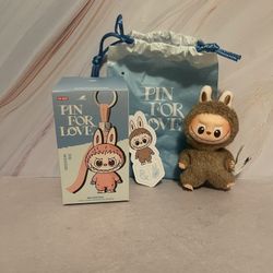Authentic PopMart Labubu Pin For Love  — Confirmed “&”