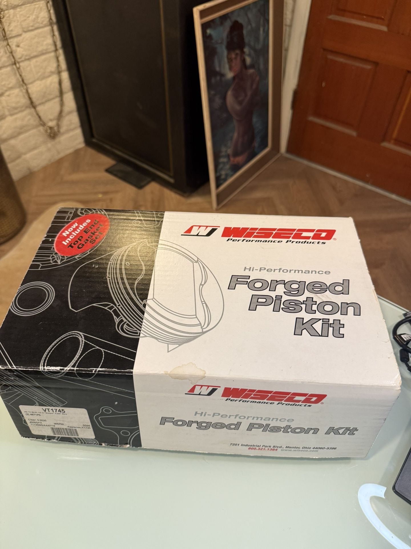 Wiseco 4871PS Forged Piston Kit Harley Davidson Twin Cam Big Bore 110 ci “Sleeper” 4.00” Bore