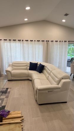 Leather Reclining Sofa