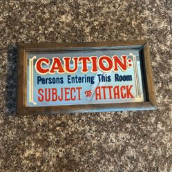 Antique Novelty Mirrored Sign