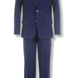 Calvin Klein 2 Piece Formal Dress Suit Jacket + Pants Infinity Blue Boys Size 18