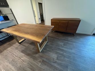 Matching table and cabinet