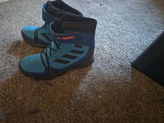 Skis and addida climbing boots