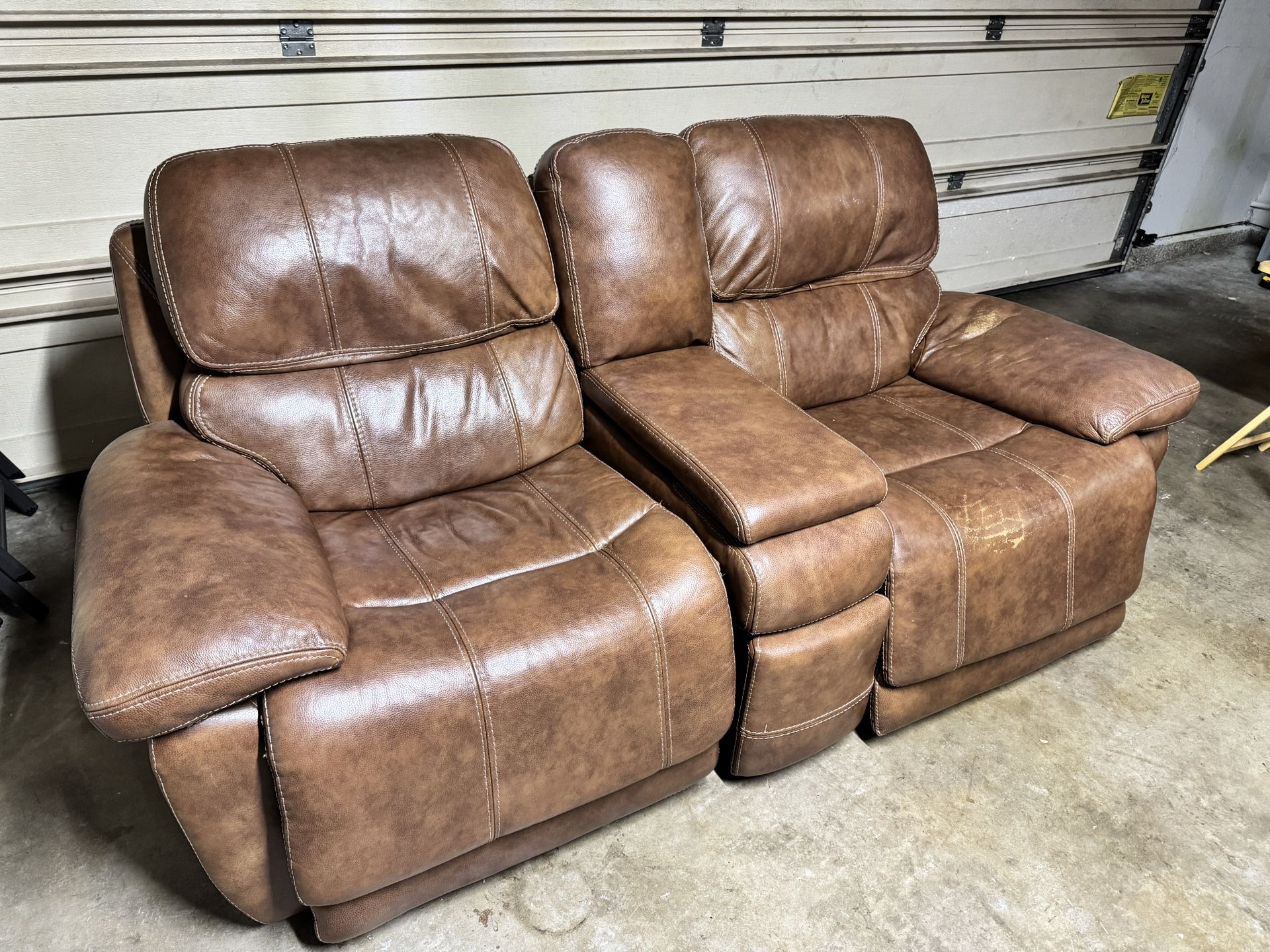 Simon Li Loveseat And Sofa Motorized Recliners