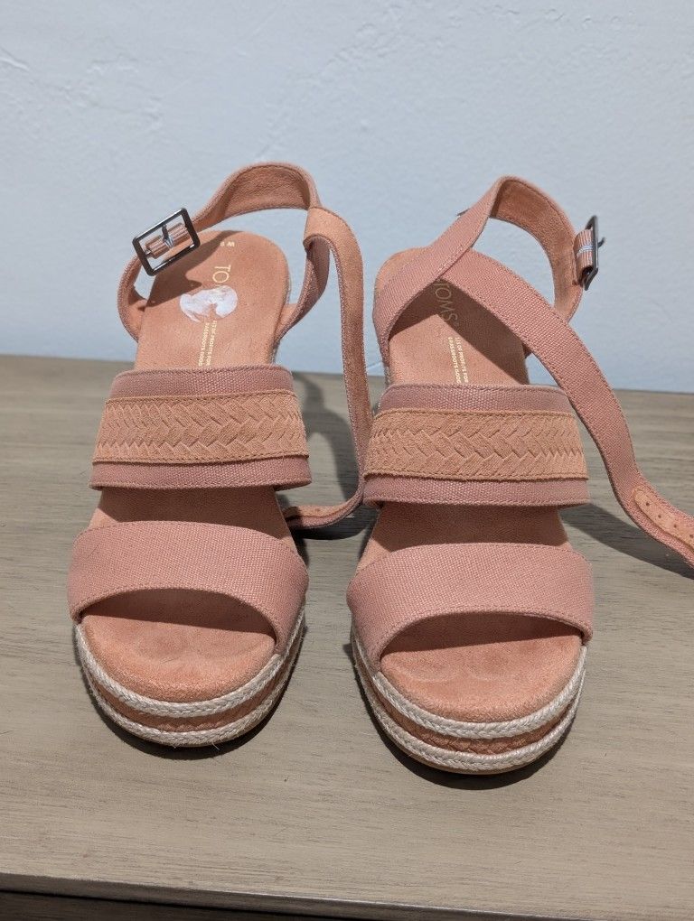 Toms Wedge Sandals Shoes 
