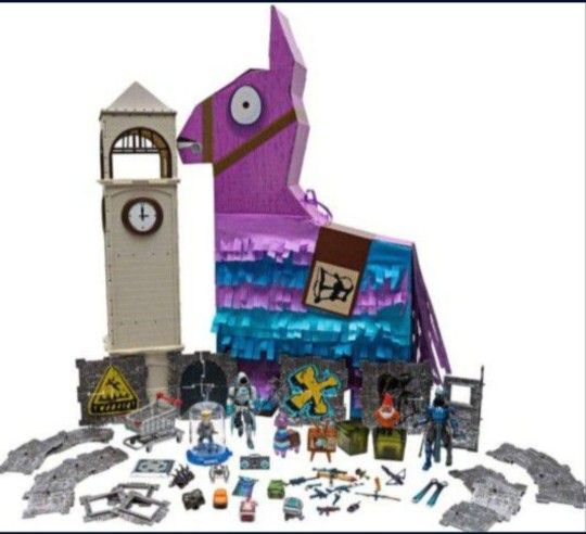Fortnite Lama Jazwares: JUMBO LOOT PINATA [Clock Tower Set] NEW UNOPENED COMPLETE SET