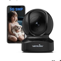 Security Camera, IP Camera, WiFi Home Indoor Camera for Baby/Pet/Nanny, 2 Way Audio Night Vision, Compatible with Alexa, with TF Card Slot and Cloud, 