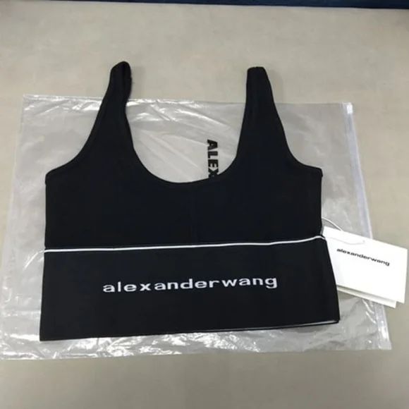 Alexander Wang Logo Elastic Bra Tank Top
