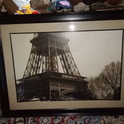 Large Framed Picture Of The Eiffel Tower