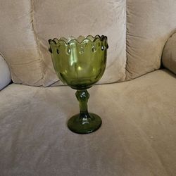 Vintage Indiana Glass Teardrop Pedastal Compote Bowl