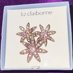 Liz Pretty Pink Rhinestone Pin