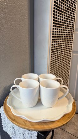 Princess House Set De 4 Tazas De Ceramica Wildflower.