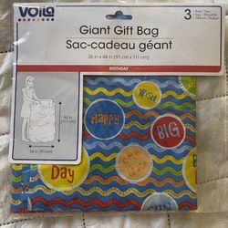Voila Giant Gift Bag 36” x 44” - Birthday Wish Big (NEW) 