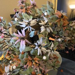 Vintage glass jade bonsai