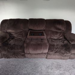 Reclining Couch With Pull Down Table 