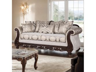 Catalonia Beige/Dark Cherry Sofa