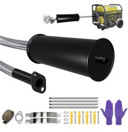 Generator Exhaust Extension Silencer Kit, Generator Muffler Generator Exhaust Hose