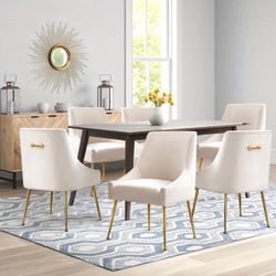 Cream ivory wingback chairs accent chairs brand new 2 piece