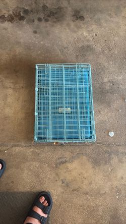 Blue house crate