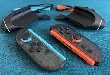 Custom Nintendo Switch 2 joy-cons with drift free sticks + pro control feel grip from Etsy