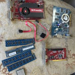 Various Video Cards And RAMs And CPU