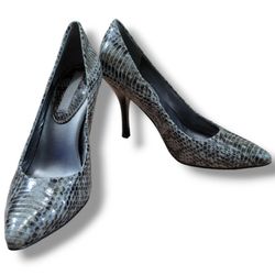 Banana Republic Shoes Size 7 M Leather High Heel Shoes Pumps Stiletto Snake Skin Print