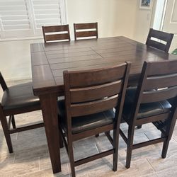 Counter Height Extendable Dining Set