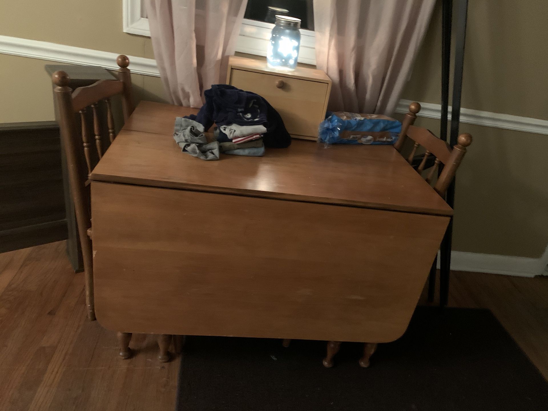 Kitchen table with two chairs